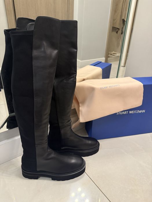 Stuart Weitzman кожени чизми Намалени!