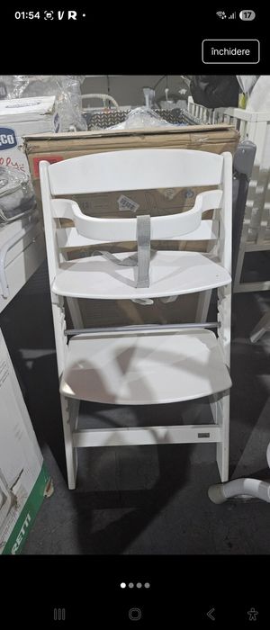 Scaun din lemn Roba-sit Up alb