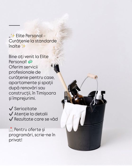 Curățenie profesională TimișoaraCase/Apartamente/Birouri/Dupa renovari