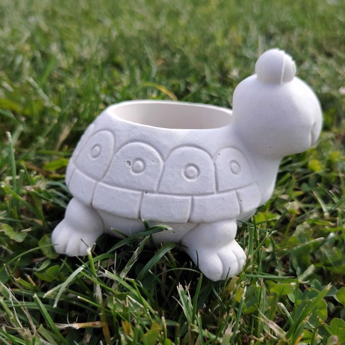 Figurina din ipsos Broscuta-Ghiveci - Saptamana Verde