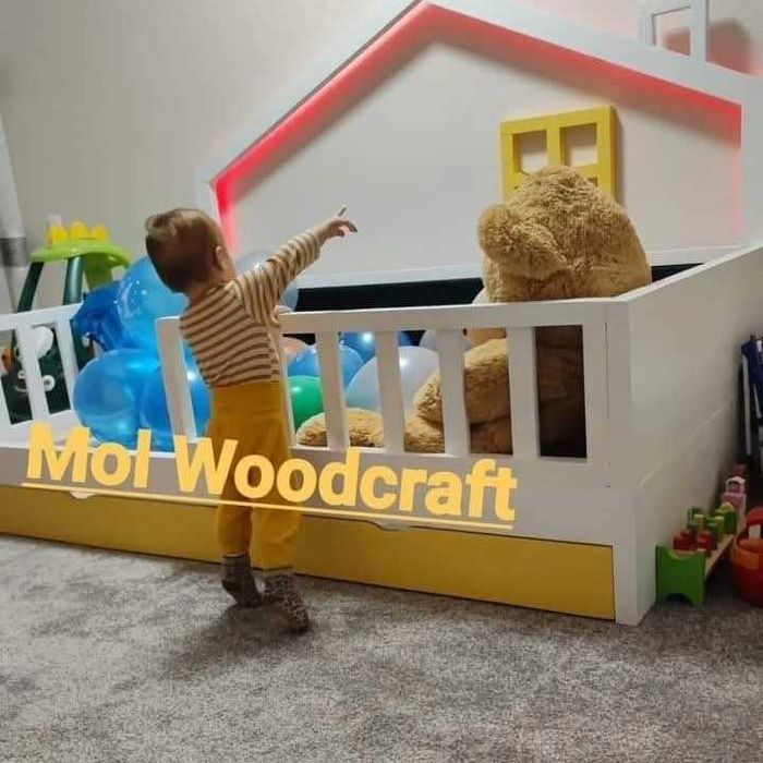 Patut bebe pat copil pat montessori mobila camera copilului pat lemn