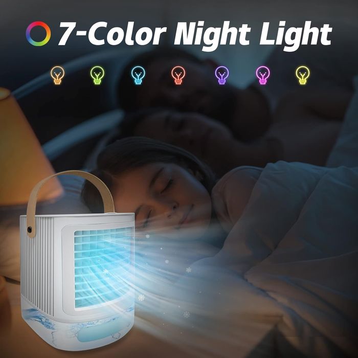 Преносим мини охладител с водна пара и лед