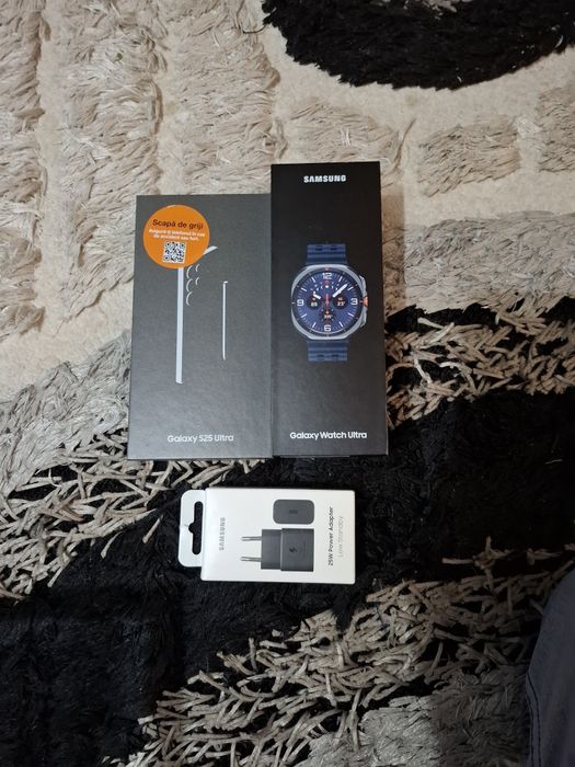 Schimb samsung s 25 ultra si ceas samsung  cu auto du diferenta daca e