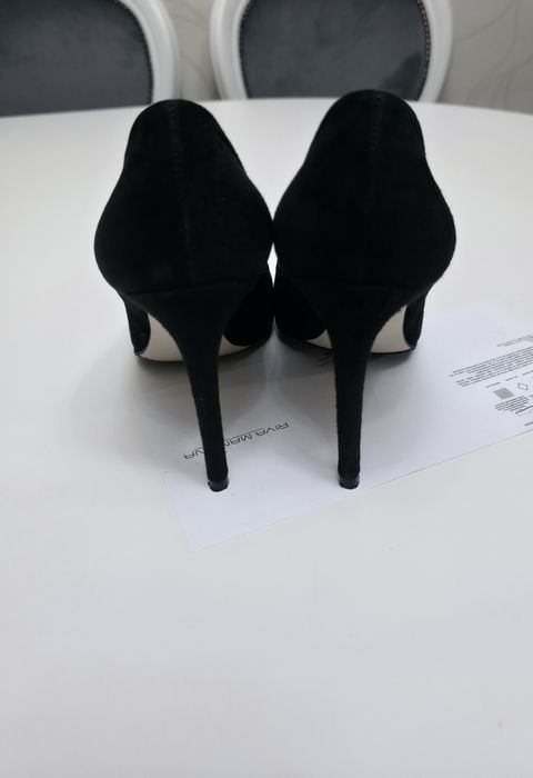 Pantofi dama cu toc, eleganti piele intoarsa Riva Mancina, marimea 38