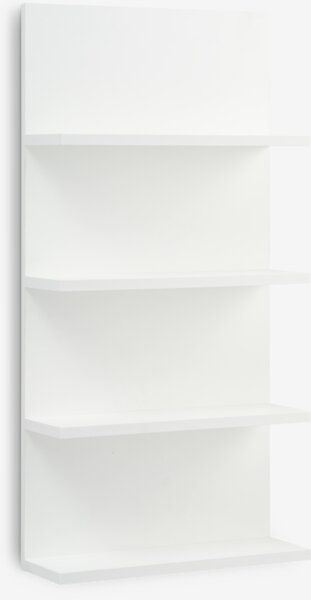 Бяла стенна етажерка с 4 рафта