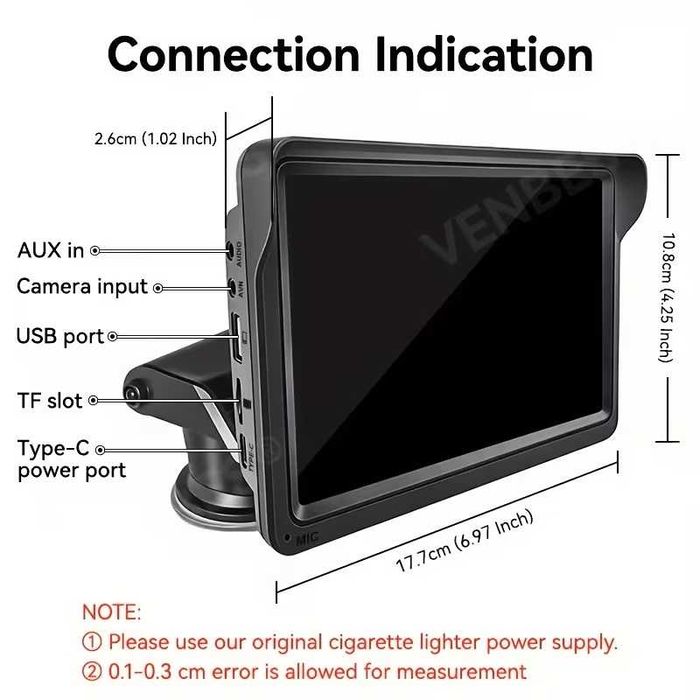 Мултимедийна система, сензорен екран, 7 инча