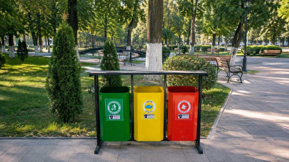 Урна металлическая для мусора, уличная урна