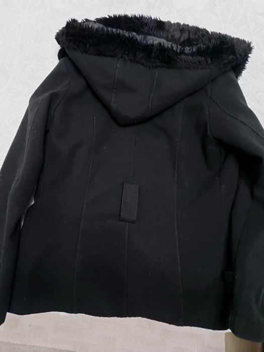 Дамско черно палто