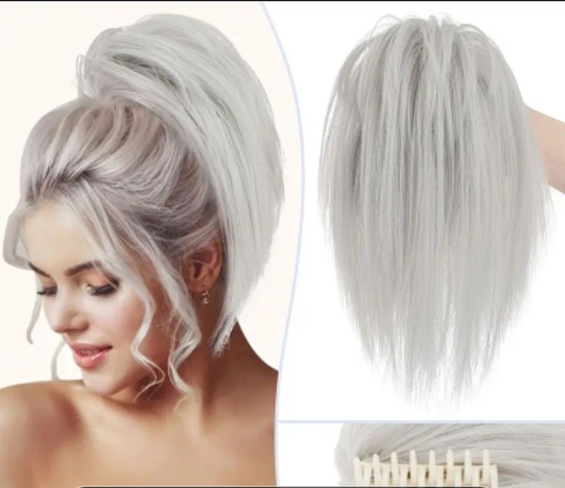 Заколки с накладными волосами