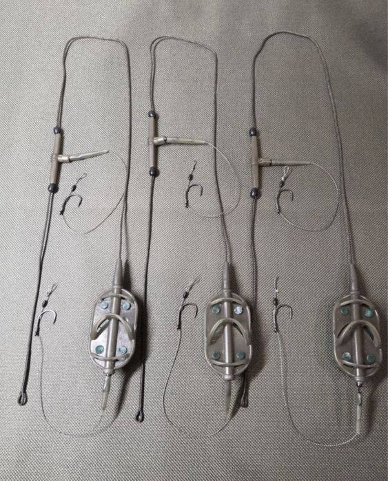 Карповый монтаж с флэт-кормушкой или с грузом с ДВУМЯ КРЮЧКАМИ