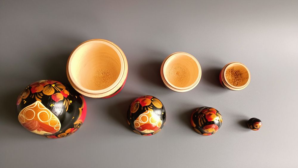 Сувенир матрешка деревянная 4 в 1