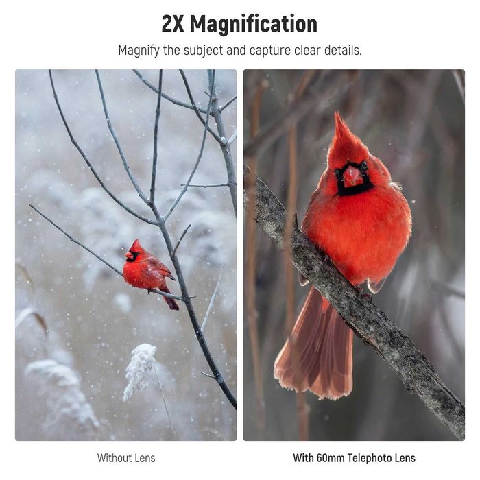 Телеобъектив NEEWER LS-41 PRO 60 мм с клипсой 17 мм