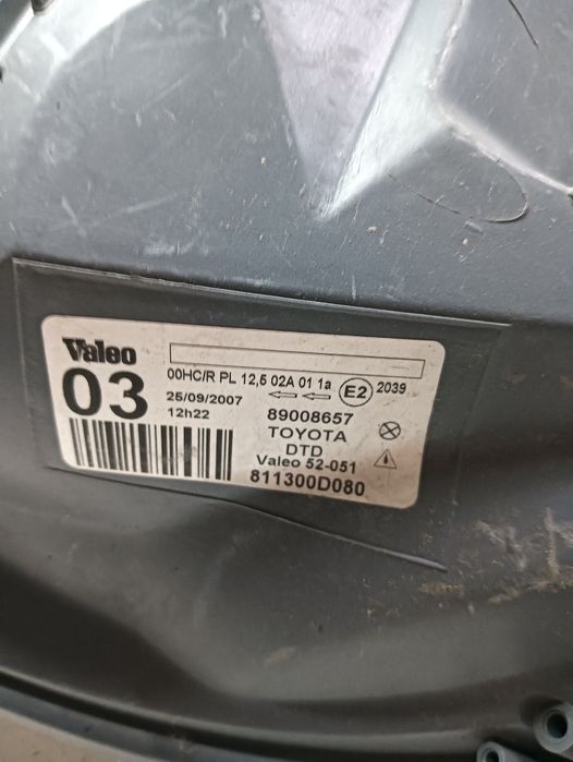 Far Dreapta Fata Toyota Yaris _P9_ 2005 - > Valeo 89008657