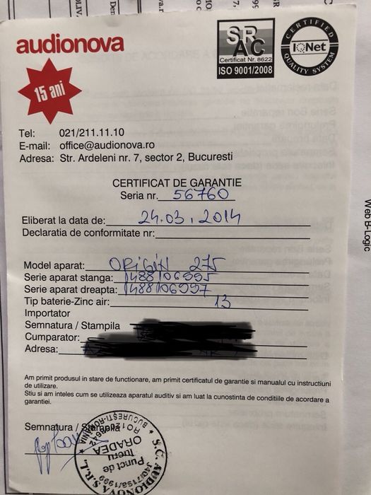 Vand set 2 aparate auditive Beltone (stanga/dreapta)