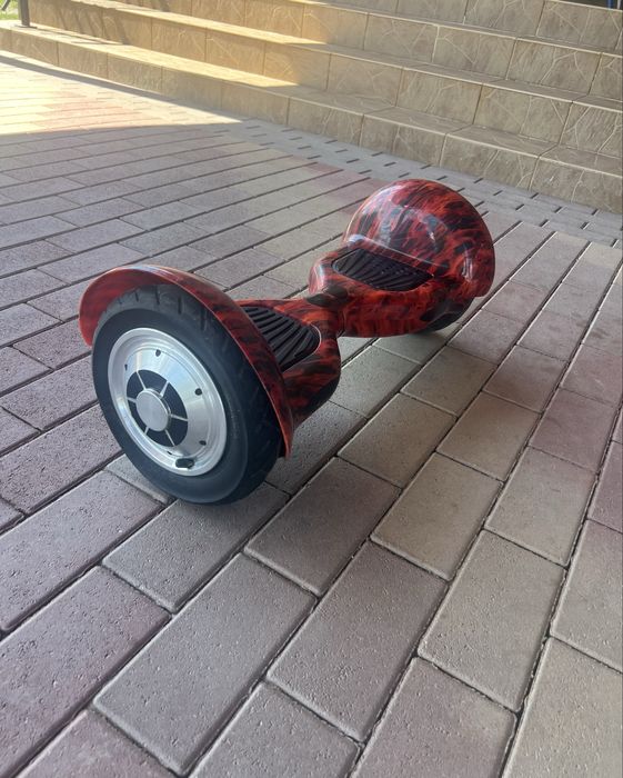 Vand Hoverboard 10 inch, design roșu flame.me