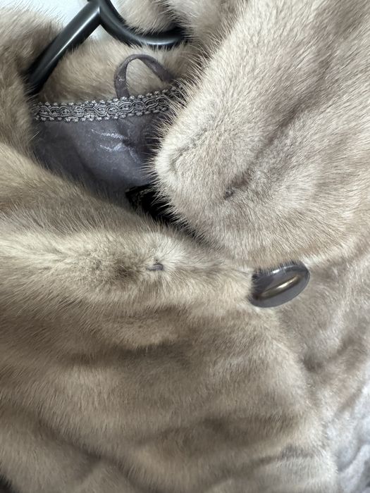Норковая шуба серая