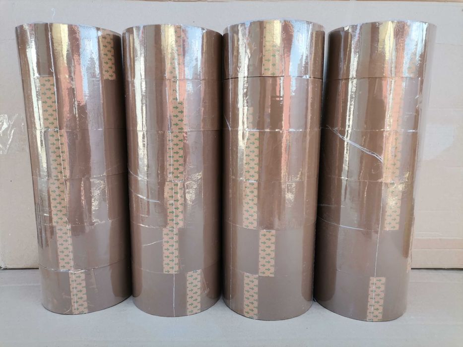 Set 12 buc.banda adeziva, Maro si Transparenta 48mm x 66m x 45 microm