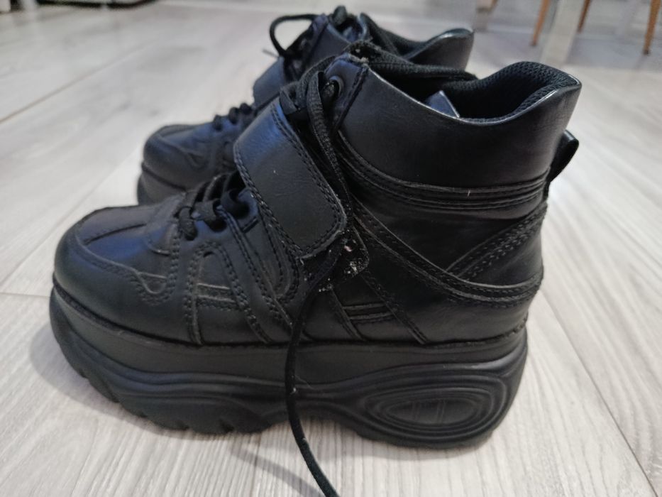 Adidași ghete înalte negre Rock Punk Goth Altercore mărimea 38