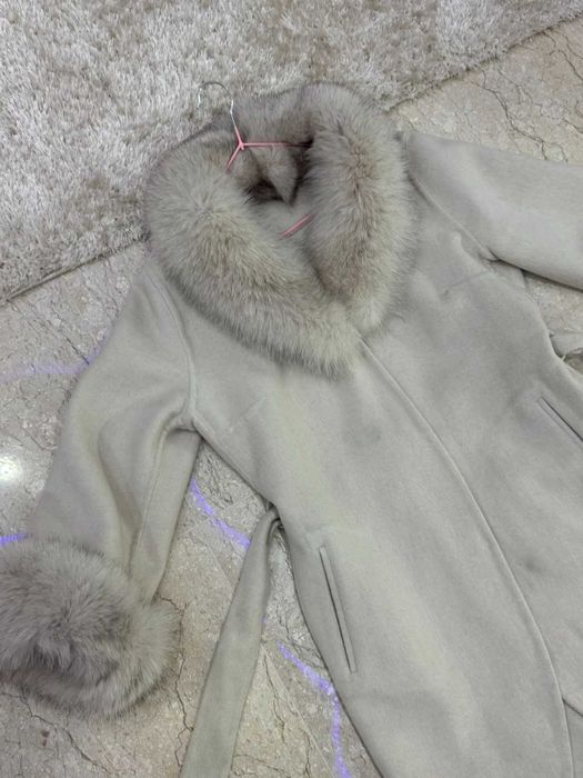 Палто с естествен косъм