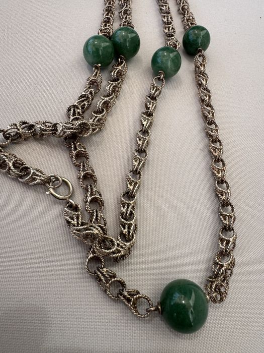 Colier masiv din argint si aventurin