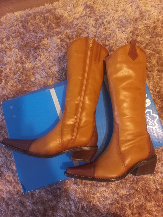 Cizme ciocate piele
