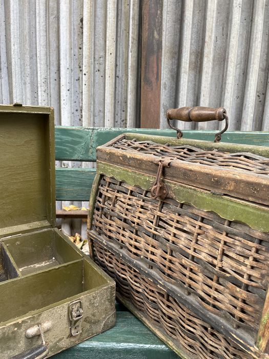 Винтидж военно куфарче + кошница за пикник