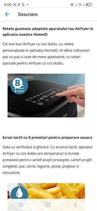 Airfryer philips seria 3000NA 351/00