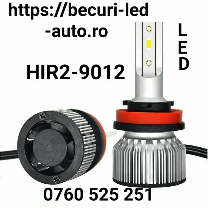 Două Becuri Led HIR2-9012 (20000Lm/80W/6000K)Calitatea Premium