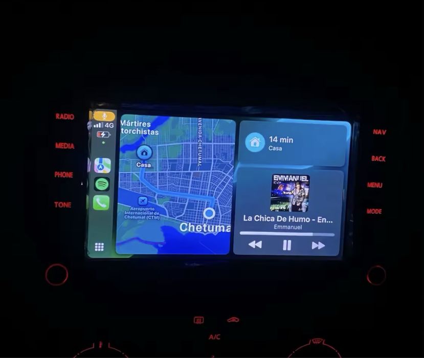 Navigatie Android / Carplay 4GB Ram 64GB Rom Volkswagen VW Passat Golf