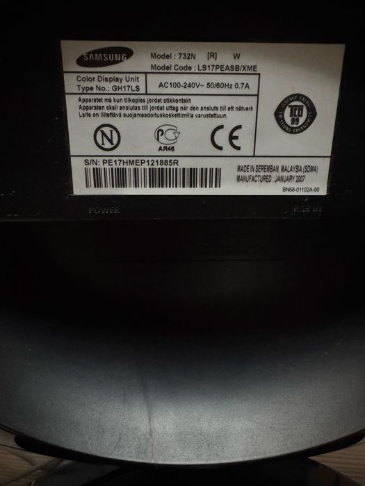 Monitor samsung 17 диагональ