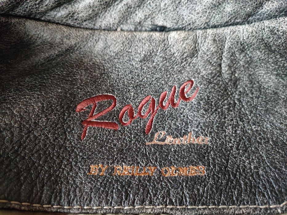 Винтидж Мъжко кожено яке Cafe Racer Rogue Leather  by  Reilly Olmes Xl