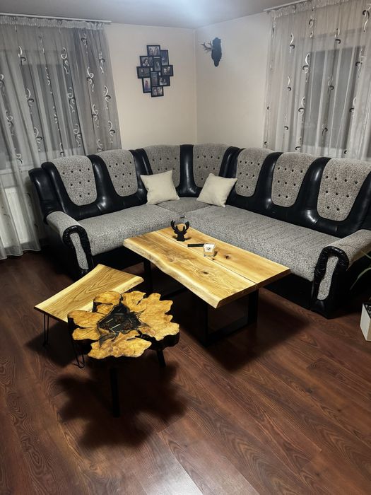 Măsuță de cafea din stejar rustic