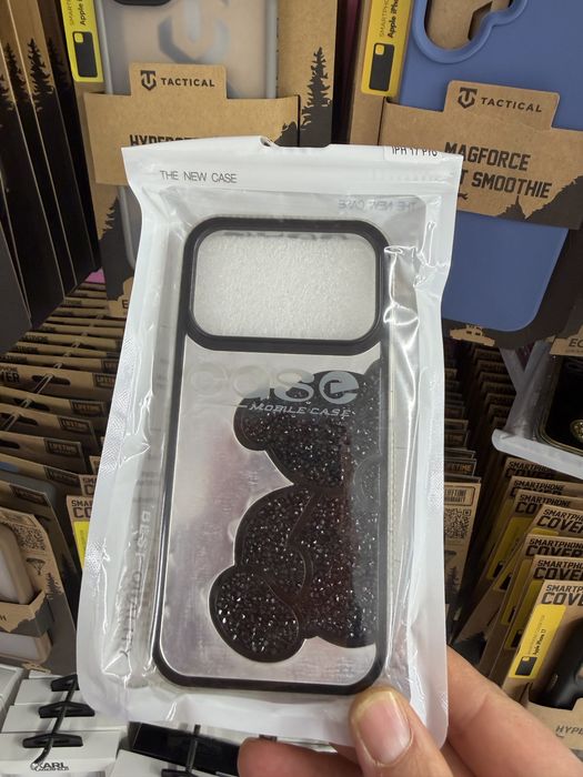 iPhone 17 Pro,iPhone 17 Pro Max Tedy Bear блестящ огледален кейс