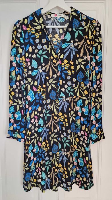 Rochie Koton florală, vaporoasă | elegantă & confortabilă | Marimea M