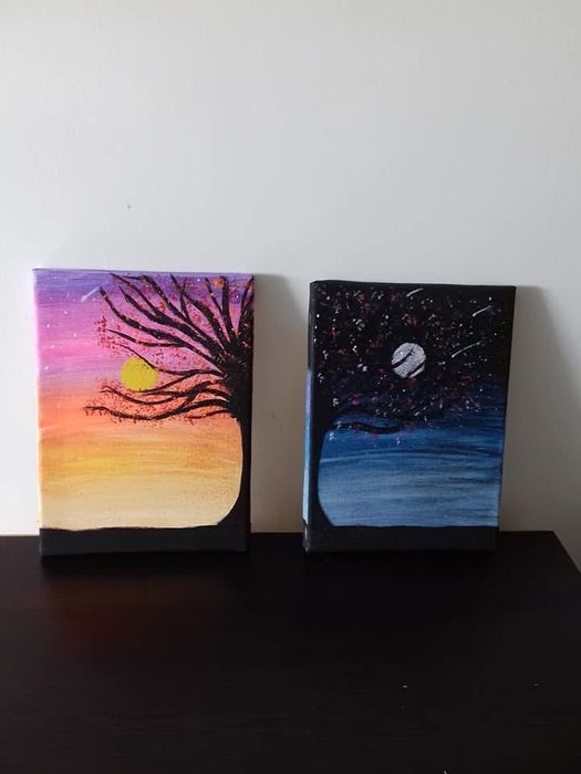 Ръчно рисувана картина на платно