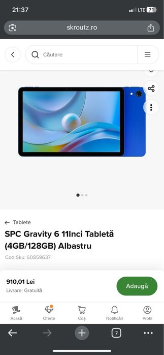 Tabletă SPC Gravity 6 11″ 128GB WiFi Octacore