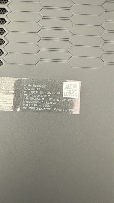 Laptop lenovo LOQ I7 Nvidia