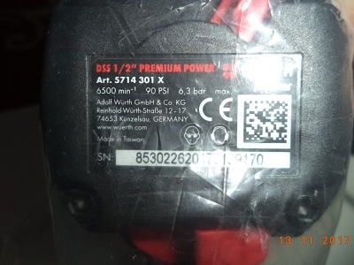 Ударен пневматичен гайковерт Wurth 1321Nm