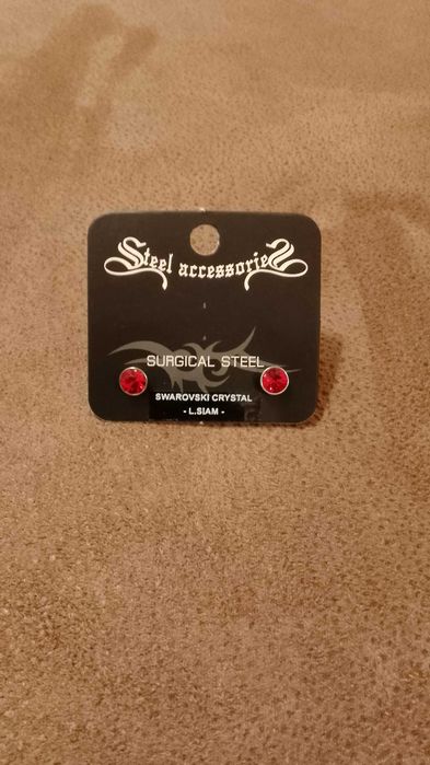 Бижута:Обеци с кристали Сваровски и висулка сърце