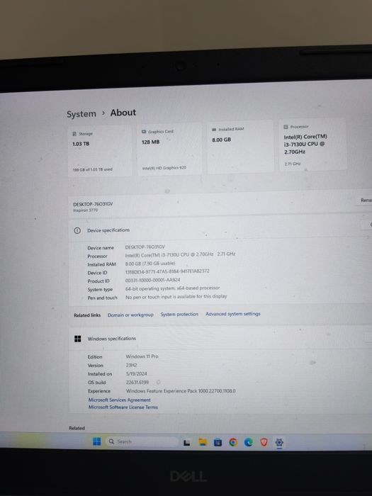 Laptop dell inspirion 17