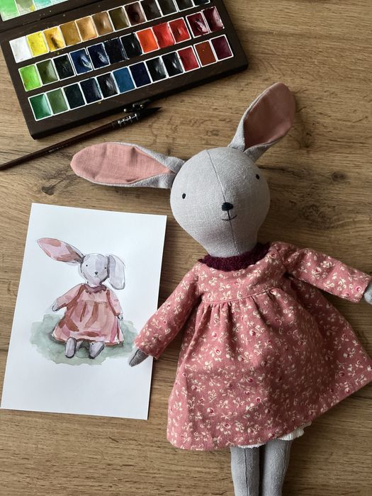 Текстильные игрушки с одеждой ручной работы