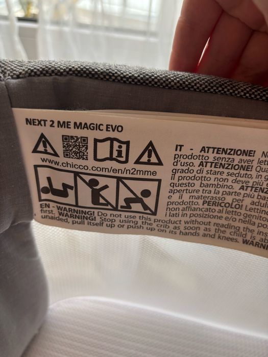 Бебешка кошара Chicco - Next 2 Me, Next to me Magic Evo, тъмносива