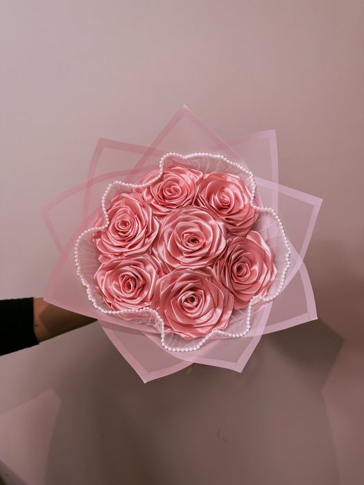 Buchet Etern Trandafiri Satin & Perle