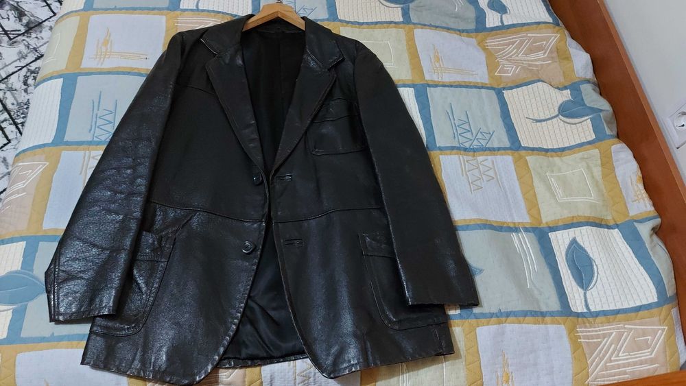 Мъжки кожени сака / якета – естествена кожа, много добро състояние (2 броя)