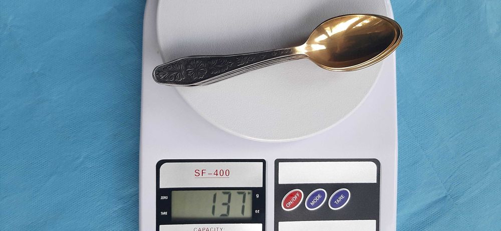 1.Polonic alpaca, Franta, 1882. 2.Set 6 lingurite alpaca aurita, 1970