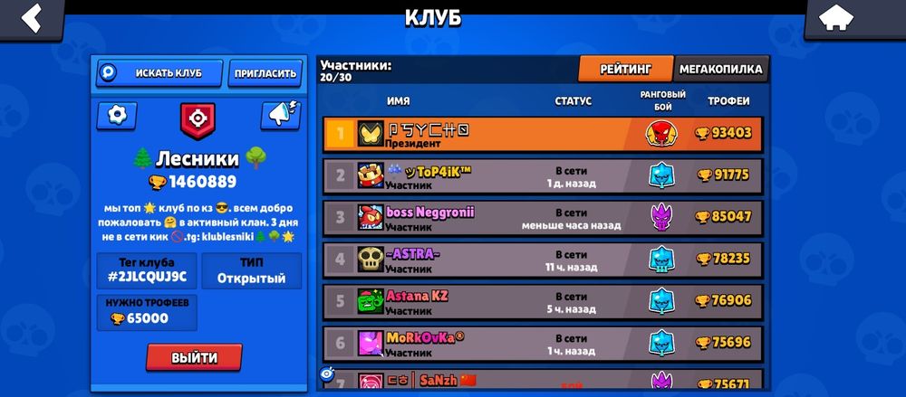 Аккаунт бравл старс