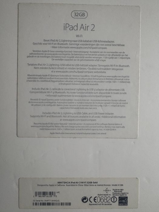 iPad Air 2 Wi-Fi 32 GB Gold