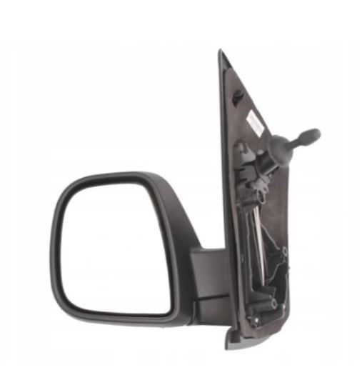 Oglinda usa exterioara Citroen Jumpy/Spacetourer, 06.2016-, Opel Zafira Life, 08.2019-, Peugeot Expert/Traveller, 06.2016-, Toyota Proace, 06.2016-, partea stanga/dreapta, regl. manuala; carcasa neagra; sticla convexa; geam cromat