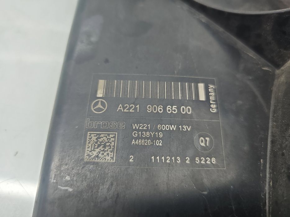 Electroventilator Mercedes Clasa S (W221) [Fabr 2005-2013] A2219066500
