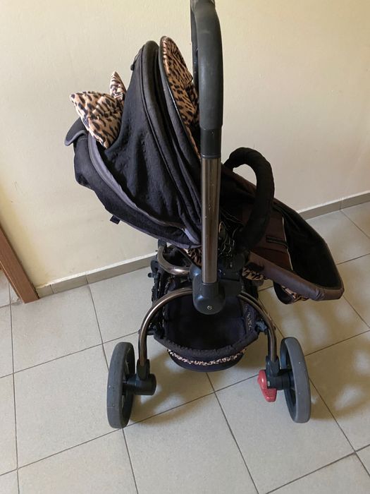 Бебешка количка Mothercare черно с леопардово